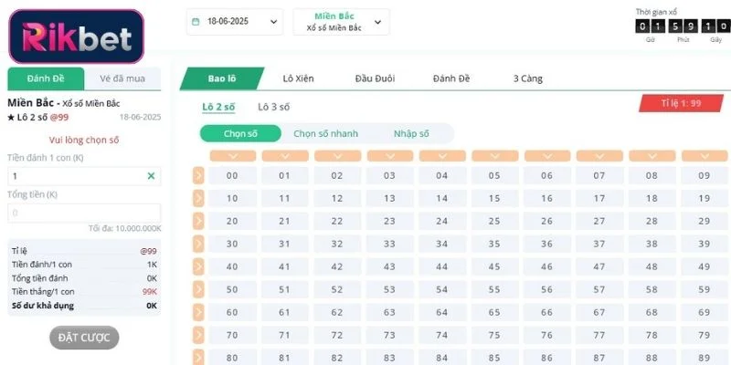 Các loại bao lô phổ biến tại Rikbet
