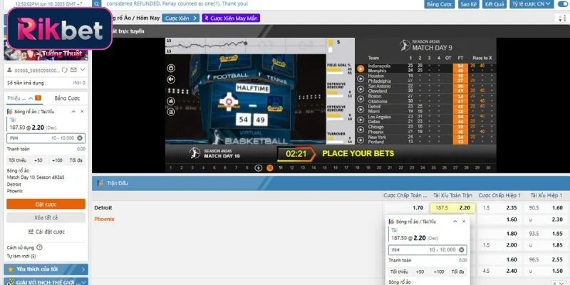 Bóng Rổ Ảo - Trò Chơi Mô Phỏng Cực Hot Tại Rikbet 3 Cách tham gia game Bóng Rổ Ảo trực tuyến tại Rikbet