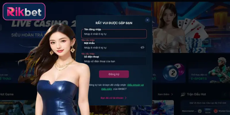 Hướng Dẫn Newbie Đăng Ký Rikbet Dễ Dàng Chỉ Trong 1 Phút 3 Hướng dẫn tân binh đăng ký Rikbet chi tiết