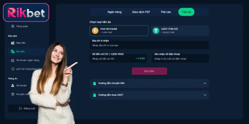 Rút qua tiền ảo